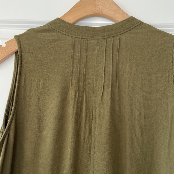 Madewell Fairsky Tunic Dress in Olive Green w Hi Lo Hems with MEASUREMENTS! XS - Picture 7 of 11